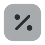 Percentage Square SVG Icon